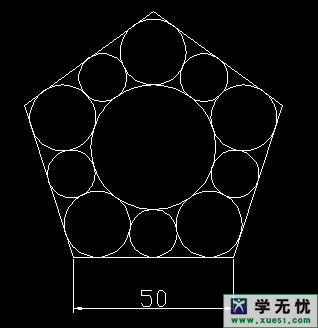 AutoCAD如何畫相切圓大致效果