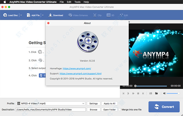 anymp4 Video Converter mac