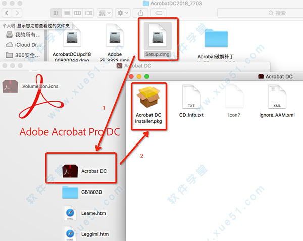 1運(yùn)行【Acrobat_DC_Web_WWMUI.dmg】文件