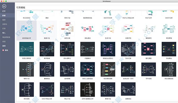 9.mindmaster mac豐富的主題樣式