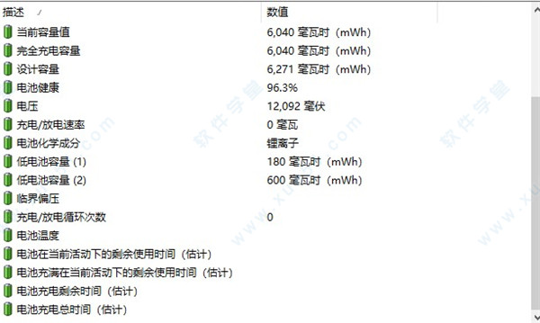 BatteryInfoView筆記本電池檢測軟件