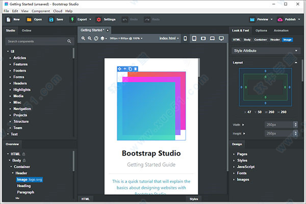 Bootstrap Studio5破解版